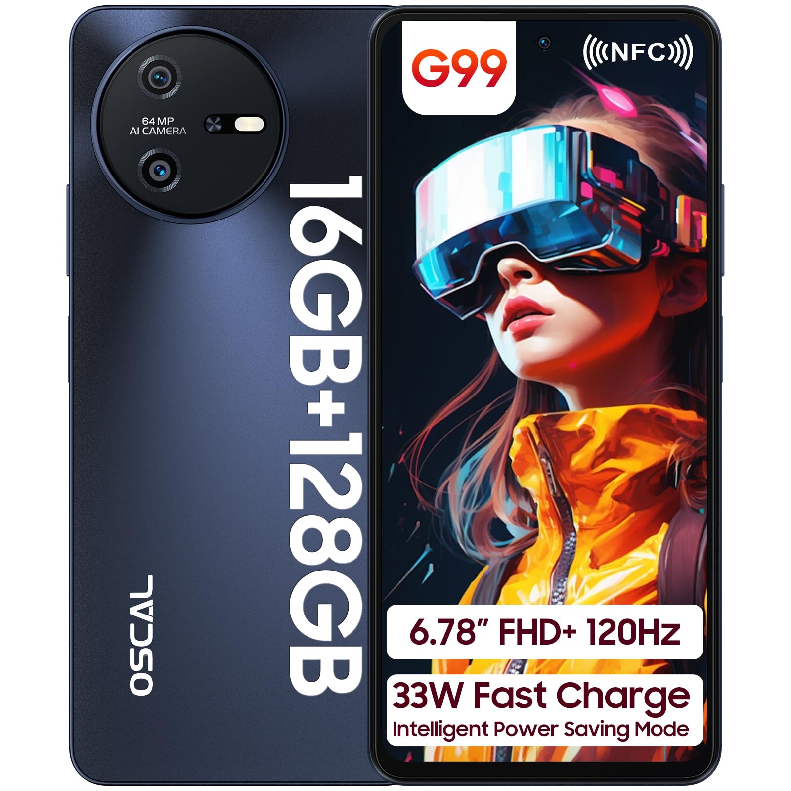 OSCAL TIGER 12 Mobile Phones,Helio G99 Gaming Phone,4G Android